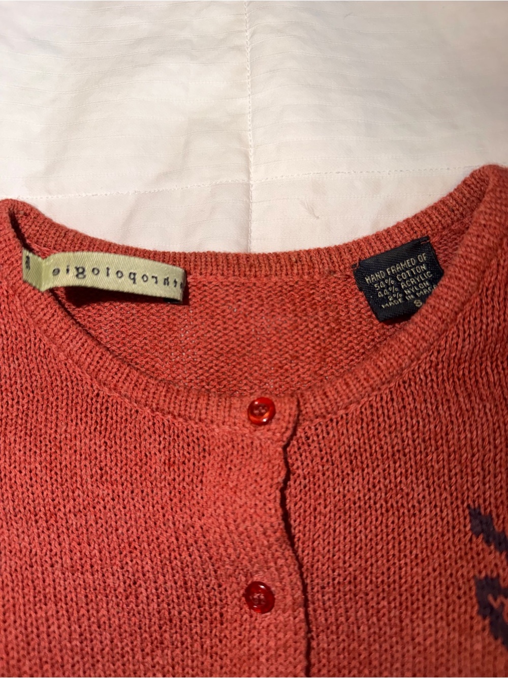 Vintage Anthropologie Intarsia Cardigan - Picture 6 of 6